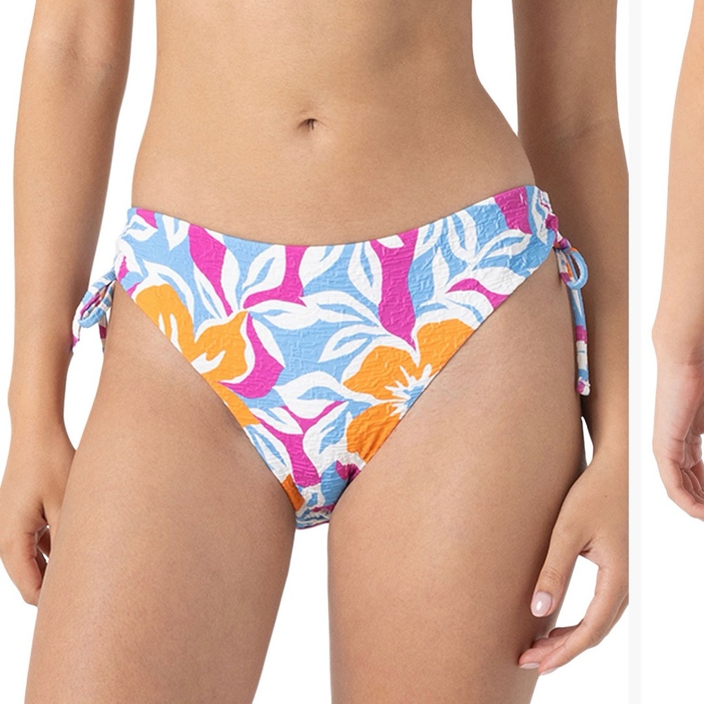 NWT Roxy Topanga Canyon Lace Up Bikini Bottom Size Small